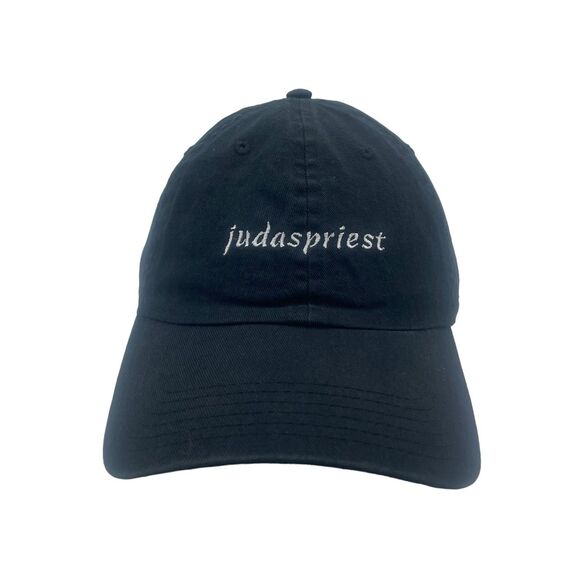 Judas Priest Hat Adult Strapback Black Script Cap - Picture 1 of 5